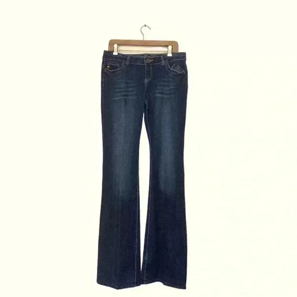 Rare moto London vintage Y2K low rise, flare leg, medium weight,distressed jeans